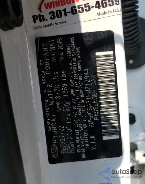 2023 Hyundai Venue Sel from USA, damaged, VIN KMHRC8A31PU212944